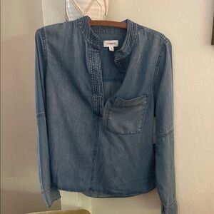 Evereve Chambray Long Sleeve Shirt